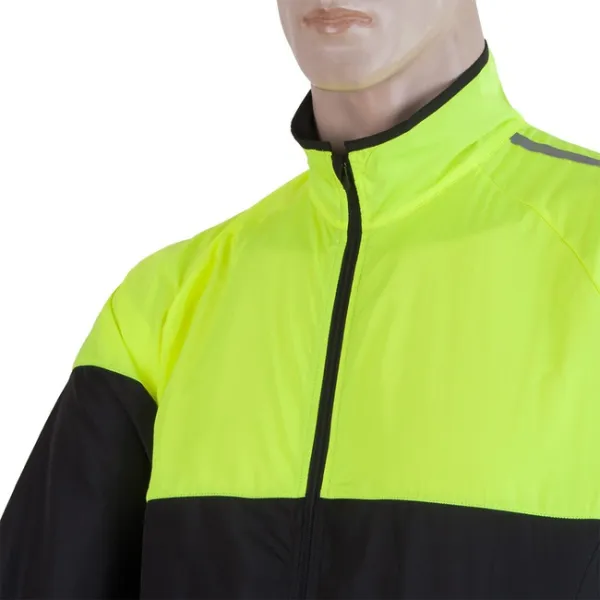  Jachetă de alergare pentru bărbați SENSOR NEON 17100115-00 NEGRU/GALBEN REFLECTORIZANT 