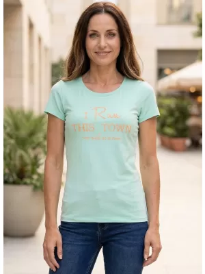 Tricou pentru femei cu mâneci scurte ALPINE PRO BUFFA LTSJ333 ALBASTRU