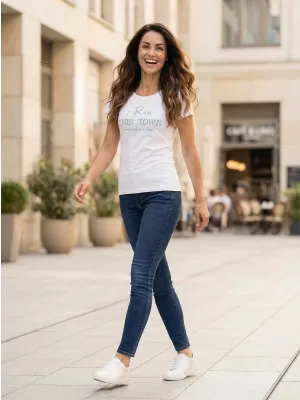 Tricou pentru femei cu mâneci scurte ALPINE PRO BUFFA LTSJ333 ALB