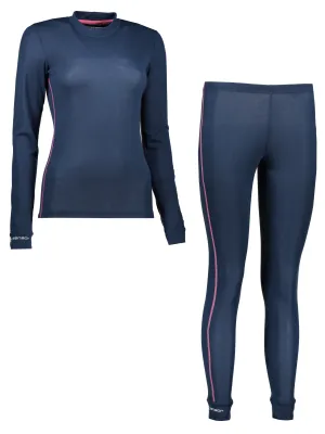 Set de tricou termic de damă cu mânecă lungă și colanți SENSOR ORIGINAL ACTIVE SET 17200053 ALBASTRU ÎNCHIS