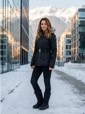 Geaca de iarna dama ALPINE PRO DOSOJINA LJCK202 NEGRU