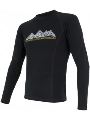 Tricou termic bărbătesc cu mânecă lungă SENSOR MERINO DF ADVENTURE 17200032 NEGRU