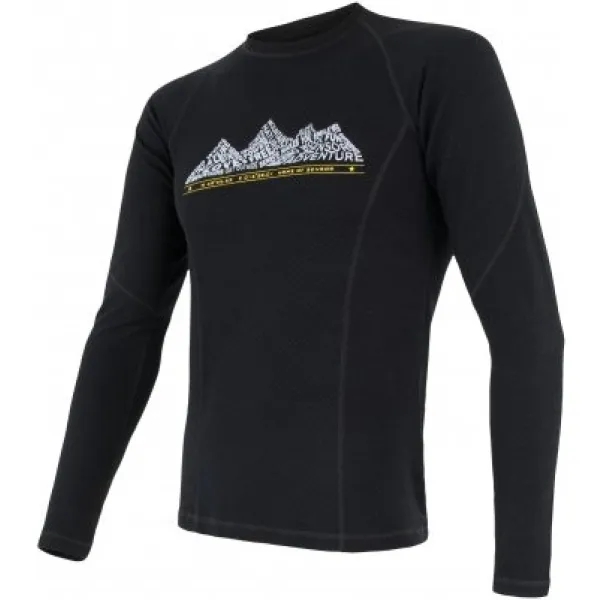  Tricou termic bărbătesc cu mânecă lungă SENSOR MERINO DF ADVENTURE 17200032 NEGRU 