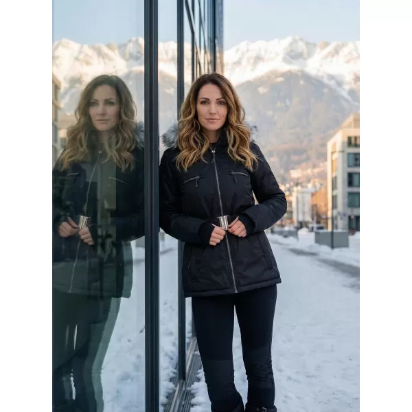  Geaca de iarna dama ALPINE PRO DOSOJINA LJCK202 NEGRU 