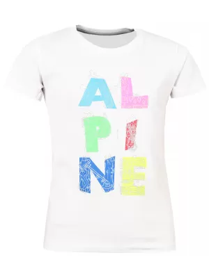 Copii t -thirt cu mâneci scurte ALPINE PRO AXISO 2 KTSL097 ALB