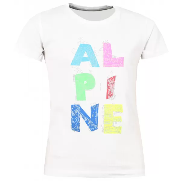  Copii t -thirt cu mâneci scurte ALPINE PRO AXISO 2 KTSL097 ALB 