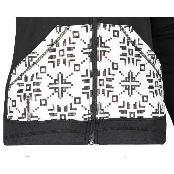  Bluză de damă SENSOR TECNOSTRETCH PATTERN celozip 17200076 NEAGRĂ 