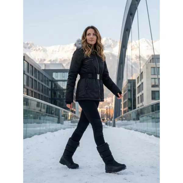  Geaca de iarna dama ALPINE PRO DOSOJINA LJCK202 NEGRU 
