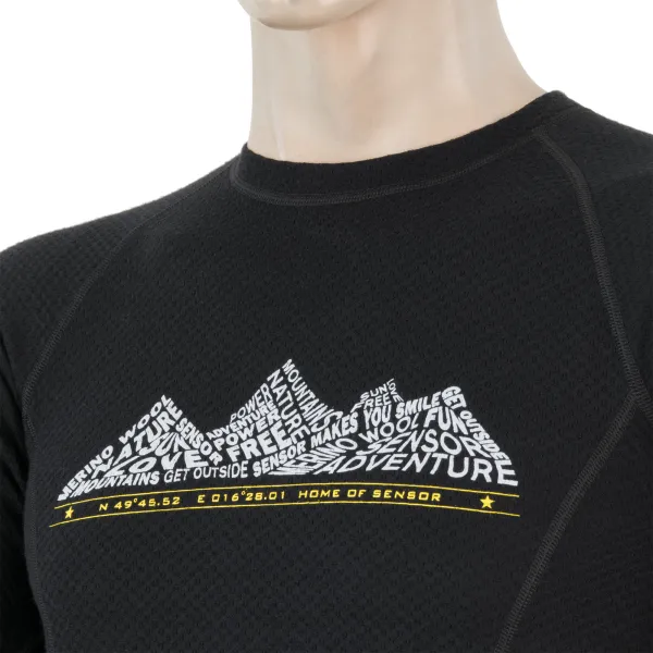  Tricou termic bărbătesc cu mânecă lungă SENSOR MERINO DF ADVENTURE 17200032 NEGRU 