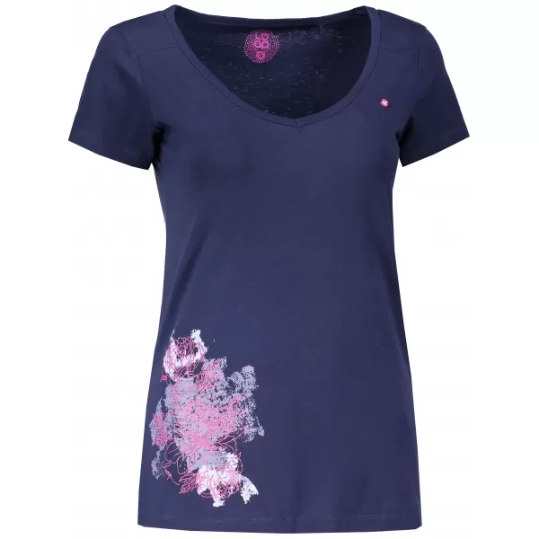  Tricou de damă cu mâneci scurte LOAP ABIGALE CLW1829 ALBASTRU ÎNCHIS 
