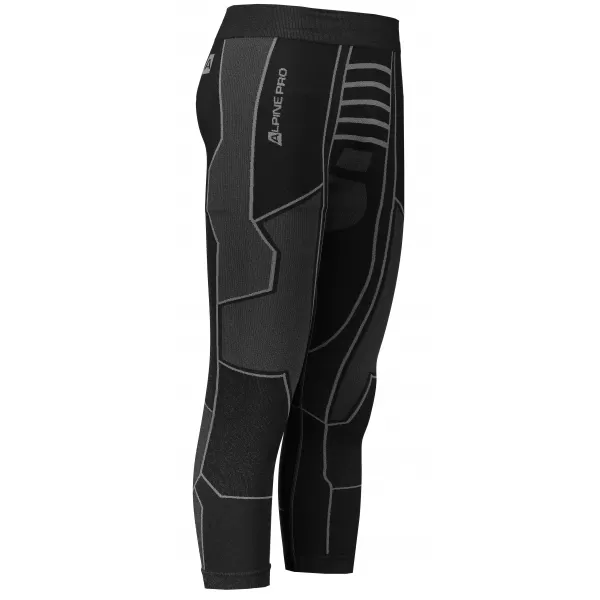  Pantaloni termo 3/4 bărbați ALPINE PRO PINEIOS 3 MUNM036 NEGRU 