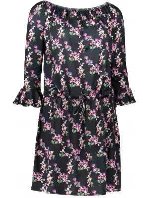 Rochie pentru femei cu volane NUMOCO A198-3 NEGRU
