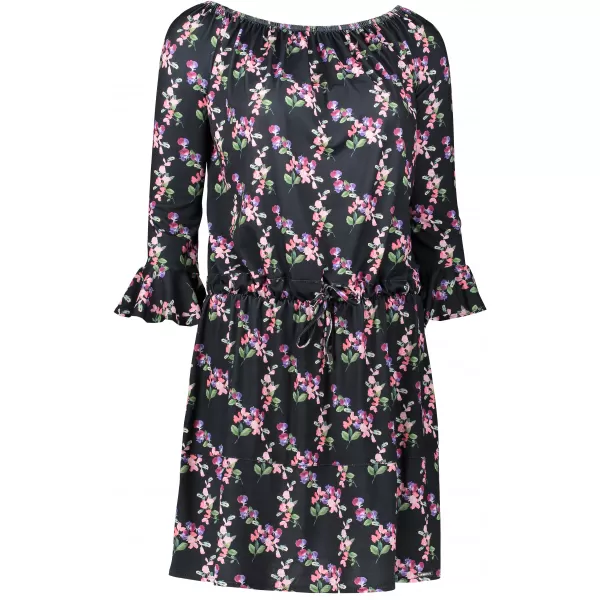 Rochie pentru femei cu volane NUMOCO A198-3 NEGRU 