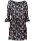 Rochie pentru femei cu volane NUMOCO A198-3 NEGRU