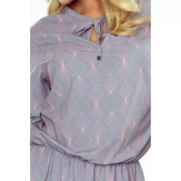  Rochie pentru femei cu volane NUMOCO A182-2 GRI 