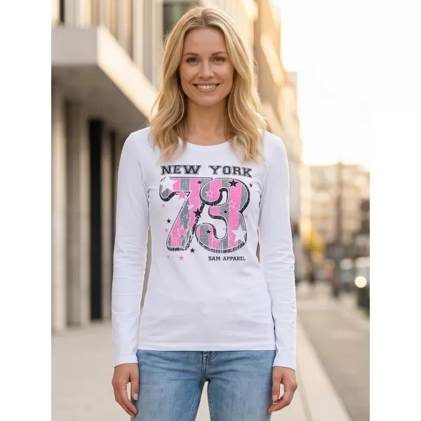  Tricou pentru femei cu mâneci lungi SAM 73 WT 765 ALB 