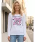 Tricou pentru femei cu mâneci lungi SAM 73 WT 765 ALB