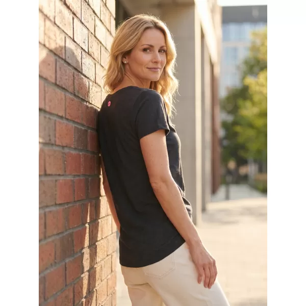  Tricou pentru femei cu mâneci scurte SAM 73 WT 761 NEGRU 