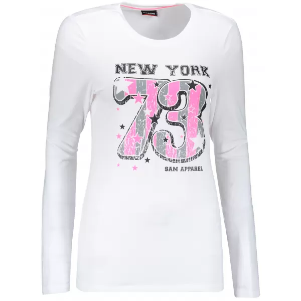  Tricou pentru femei cu mâneci lungi SAM 73 WT 765 ALB 