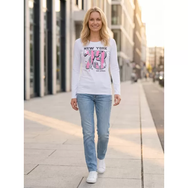  Tricou pentru femei cu mâneci lungi SAM 73 WT 765 ALB 