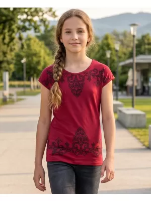 Tricou de fată cu mâneci scurte SAM 73 GT 525 ROŞU