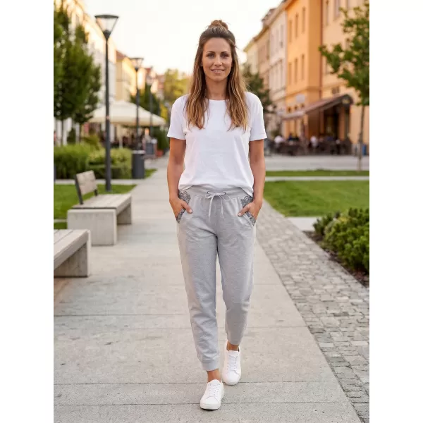  Pantaloni 3/4 pentru femei SAM 73 EFRENA LPAN326 GRI DESCHIS 