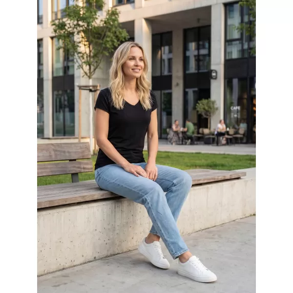  Tricou pentru femei cu mâneci scurte SAM 73 WT 774 NEGRU 