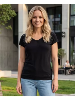 Tricou pentru femei cu mâneci scurte SAM 73 WT 774 NEGRU