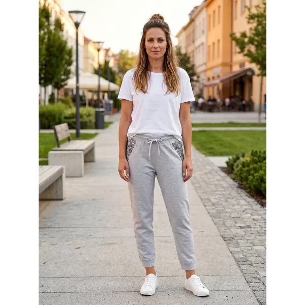  Pantaloni 3/4 pentru femei SAM 73 EFRENA LPAN326 GRI DESCHIS 