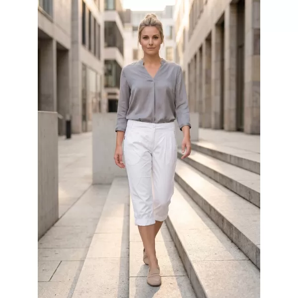  Pantaloni 3/4 pentru femei SAM 73 ELINA LPAN327 ALB 
