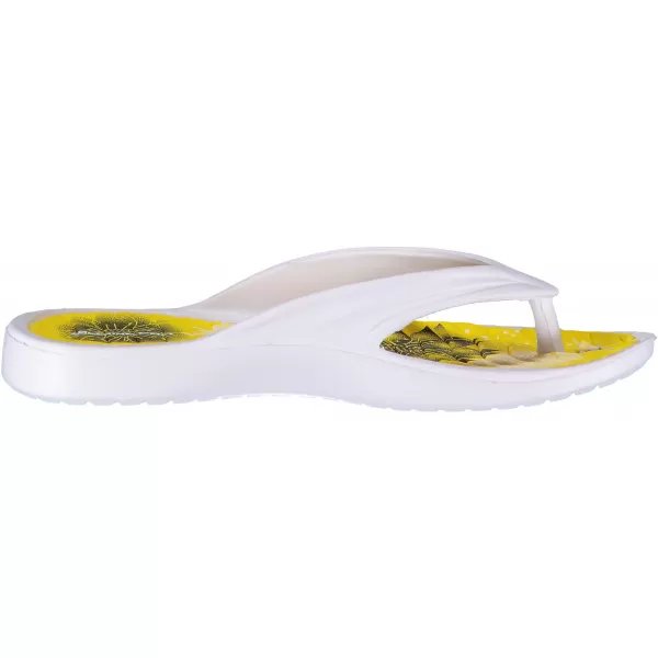  Papuci de damă ALPINE PRO DINA LBTN210 ALB/GALBEN 