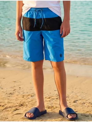 Pantaloni scurți de băieți SAM 73 BS 515 ALBASTRU STRĂLUCITOR