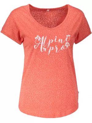Tricou dama cu maneca scurta ALPINE PRO HARISA 2 LTSN420 PORTOCALE