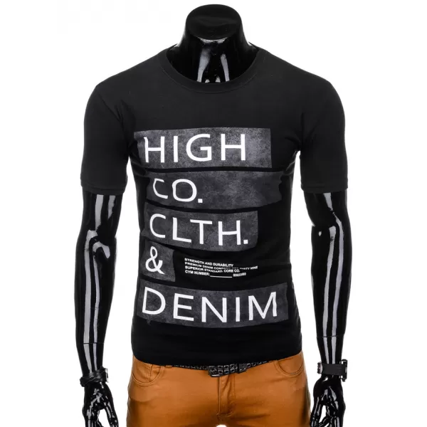  Tricou pentru bărbați OMBRE AS1141 NEGRU 