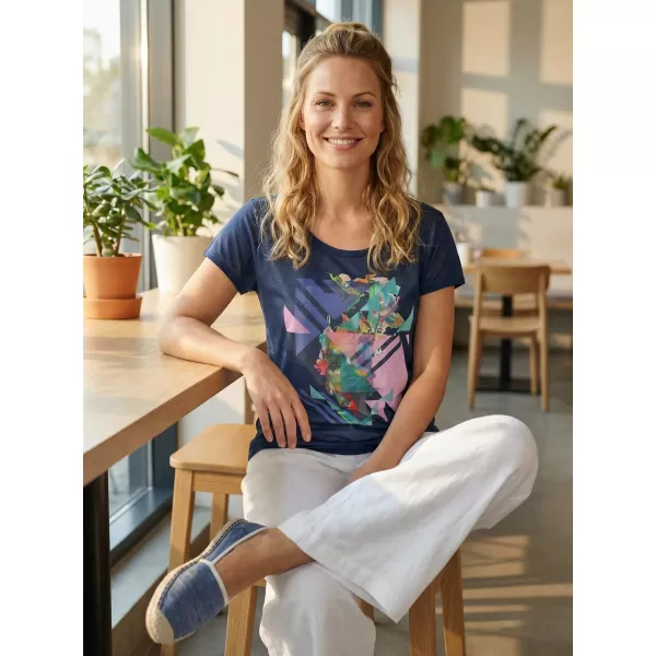  Tricou pentru femei KIXMI INGRID ALBASTRU INCHIS 