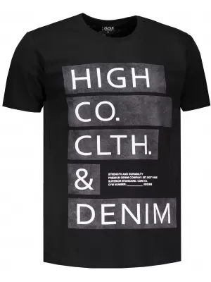 Tricou pentru bărbați OMBRE AS1141 NEGRU