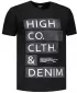 Tricou pentru bărbați OMBRE AS1141 NEGRU
