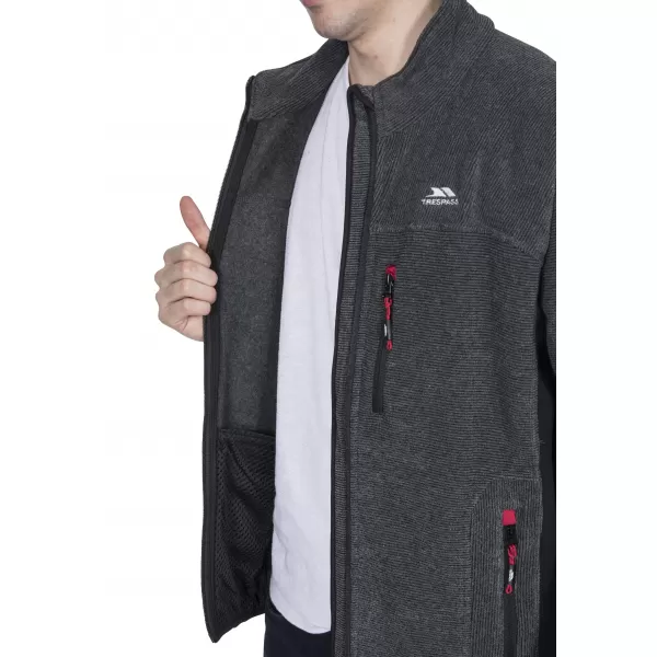  Hanorac pentru bărbați din fleece TRESPASS JYNX NEGRU 