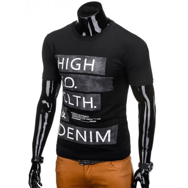  Tricou pentru bărbați OMBRE AS1141 NEGRU 