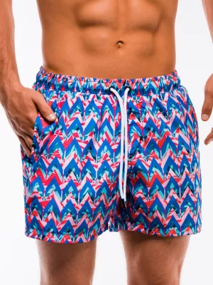 Pantaloni scurţi OMBRE AW151 ALBASTRU/CORAL