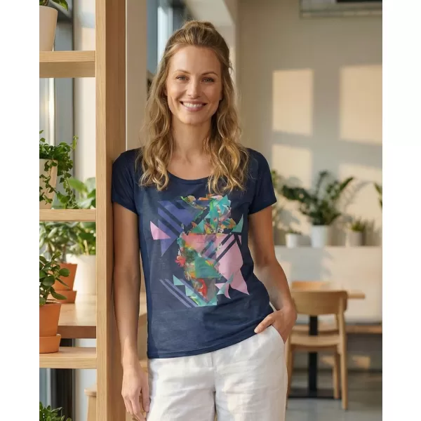  Tricou pentru femei KIXMI INGRID ALBASTRU INCHIS 