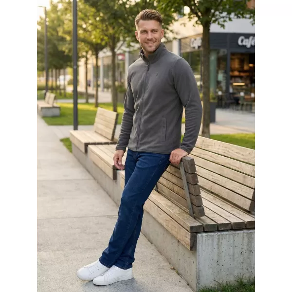  Hanorac pentru bărbați din fleece ALTISPORT DANER MSWP237 GRI DESCHIS 