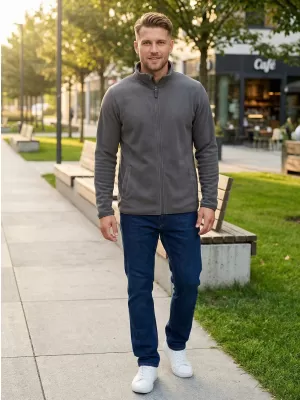 Hanorac pentru bărbați din fleece ALTISPORT DANER MSWP237 GRI DESCHIS