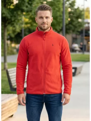 Hanorac pentru bărbați din fleece ALTISPORT DANER MSWP237 ROȘU