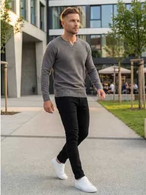 Pulover pentru bărbați ALTISPORT JOANES MPLP075 GRI DESCHIS