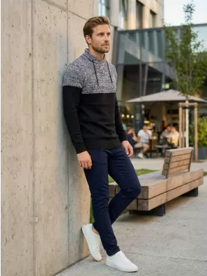 Pulover pentru bărbați ALTISPORT HIEUX MPLP076 NEGRU