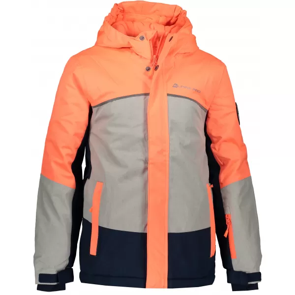  Geaca de schi pentru copii ALPINE PRO SARDARO 2 KJCP154 PORTOCALIU/GRI 