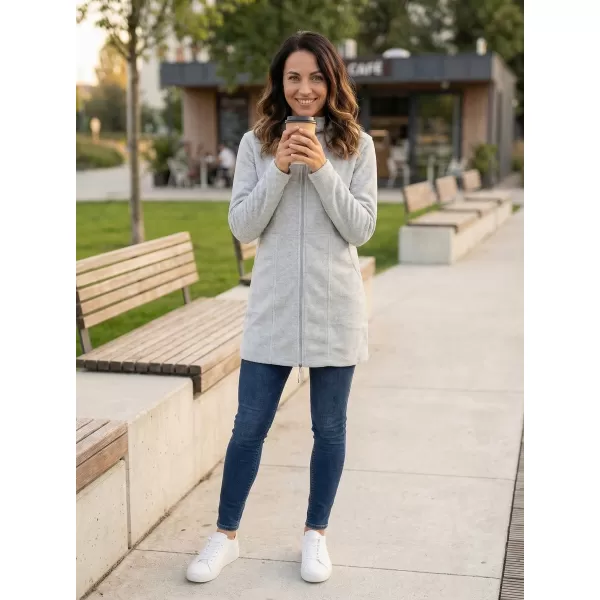  Panouri de fleece extinse pentru femei ALPINE PRO SYLVA LCTP109 GRI DESCHIS 