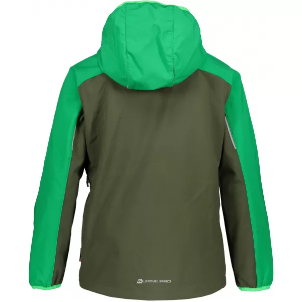  Geaca softshell pentru baieti ALPINE PRO NOOTKO 7 KJCP144 VERDE ÎNCHIS 
