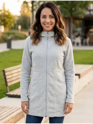 Panouri de fleece extinse pentru femei ALPINE PRO SYLVA LCTP109 GRI DESCHIS